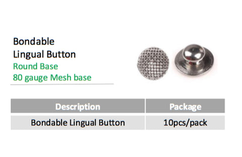 Bondable Button Round Base, Mesh Pad