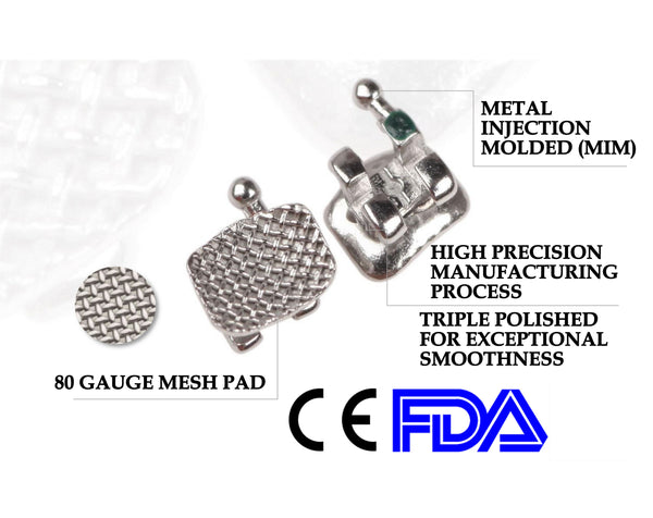 Bracket Sets (22-slot, MBT Prescription, U/L 5-5, Hooks U/L 3's, 4's, 5's)